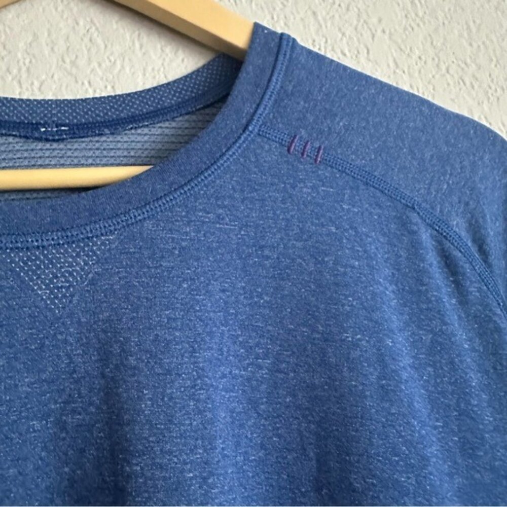 Lululemon Metal Vent Tech Short-Sleeve Shirt Men's Original Slim Fit Blue Sz XL - Picture 6 of 10
